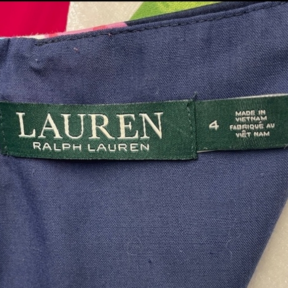 Floral Sleeveless Dress Box Pleats Princess Seams Crew Neckline Size 4 - Picture 11 of 11